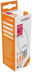 Avide LED Opál Filament Candle 4W E14 360° NW 4000K