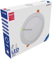  Avide LED Bepthet Kerek Mennyezeti Lmpa ALU 12W CW 6400K