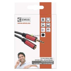  EMOS 3,5mm st/m-3,5mm st/f 2,5m fekete